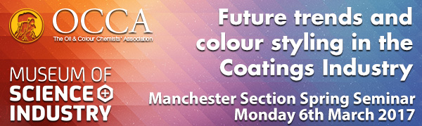 Colour, Coatings, Corrosion - Manchester OCCA Spring Seminar, March 14th 2016 @ MOSI